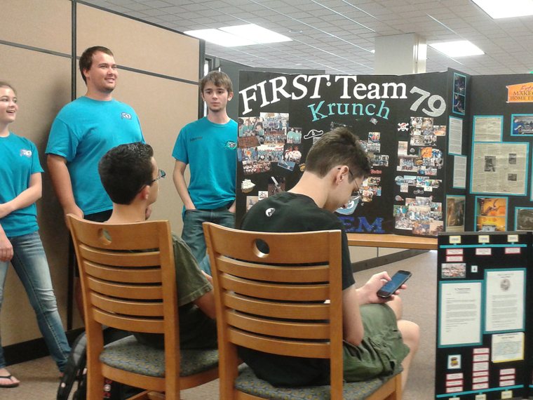 Team 79 Krunch at a public library STEM makerspace event